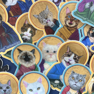 Cat Saint Stickers - Cunning Curiosities